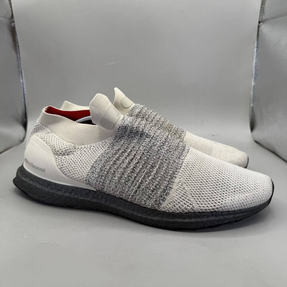 Adidas UltraBoost Laceless Shoes Mens US 12 Carbon Beige Running Sneakers CM8263